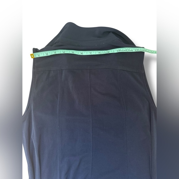 Carmen Marc Valvo Long Maxi‎ Navy Blue Dress Gold Buttons Size Medium EUC - Picture 7 of 8